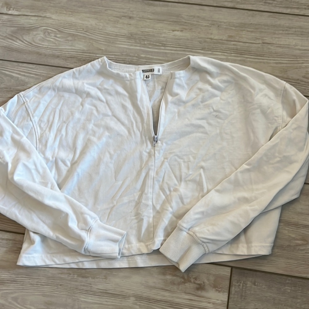 Misguided cropped hoodie